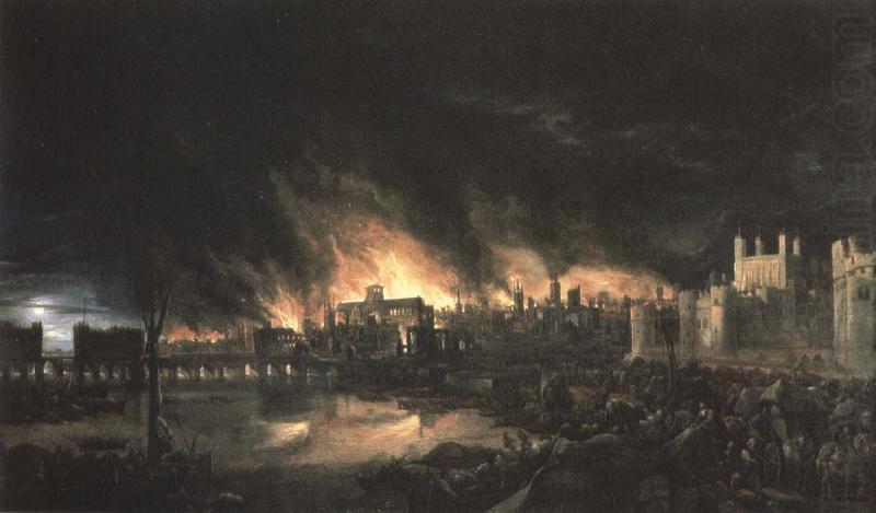 unknow artist samtida malning av branden i london 1666 china oil painting image